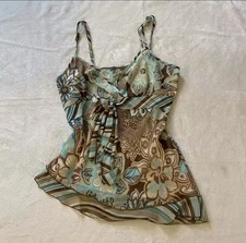 Bohomian Y2K Floral Print Tank Top