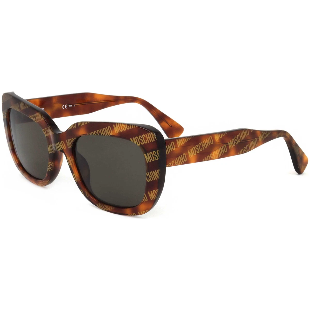 Moschino MOS074/F/S 0086 HA Sunglasses Havana Square Frame, Brown Lenses Moschino Grey Square Ladies Sunglasses MOS063/S 0807/IR 53  main image 4