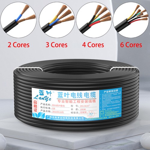 0.5mm²-6mm² Pure Copper Flex Wire 2/3/4/6-Cores Electrical Cable PVC Insulation - Picture 5 of 35