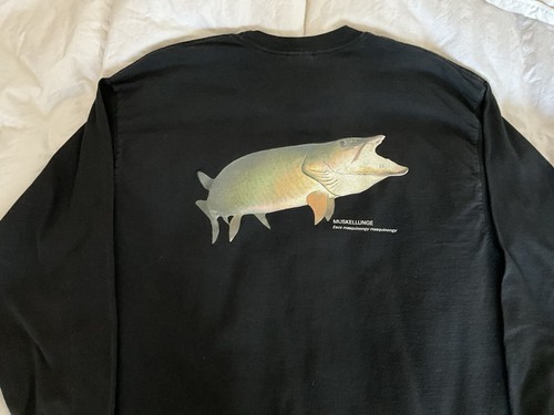 Vintage Hodag Musky Challenge Long Sleeve Black T In Size XL - Picture 6 of 9