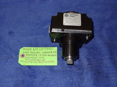 MAZAK BMT68 LIVE TOOLING SANDVIK ADAPTER C5-DNE-MZ68A-E 103X67mm BOLT PATTERN