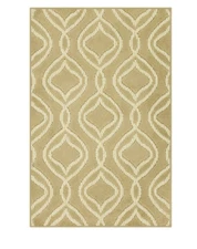 Mamluk  Tan/Cream Indoor Geometric Machine Washable Throw Rug 30''x46''