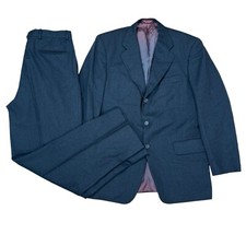 JoS A Bank Cashmere Blend Suit 39R Pants 32x31.5 Charcoal Gray Notch Collar 2PC