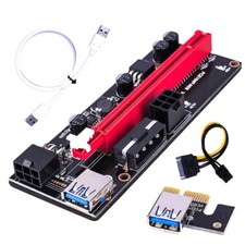 VER009S PCI-E Riser Card PCIe 1x to 16x GPU 3.0 Data Cable for Bitcoin Mining