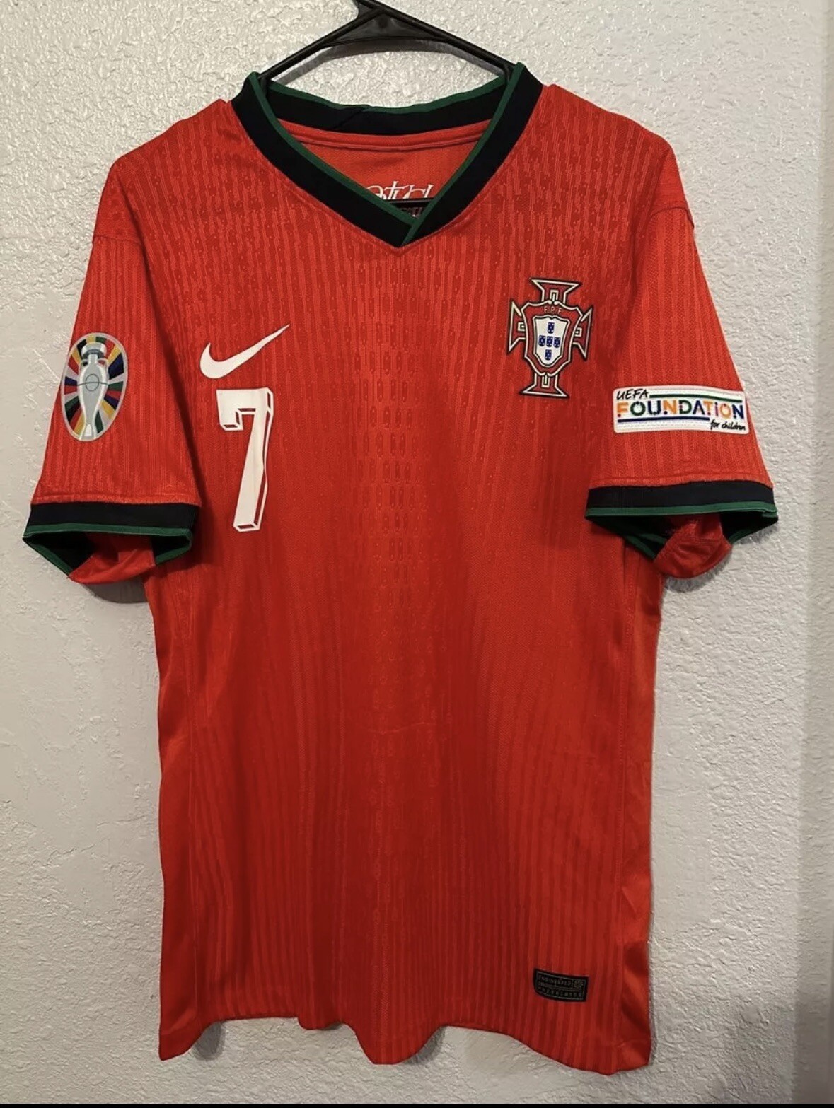 Portugal Cristiano Ronaldo #7 Player Edition Uefa Euro 2024 Jersey Size Large