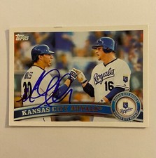 Mike Aviles Signed Topps #568 2011 Card Kansas City Royals Auto MLB RAD