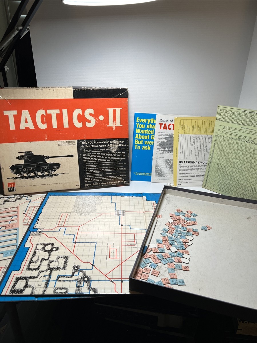 1961 Tactics II Board Game Avalon Hill Army Group War Game