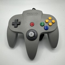 Authentic Nintendo 64 Solid Gray Controller OEM N64    GOOD JOYSTICK Japan