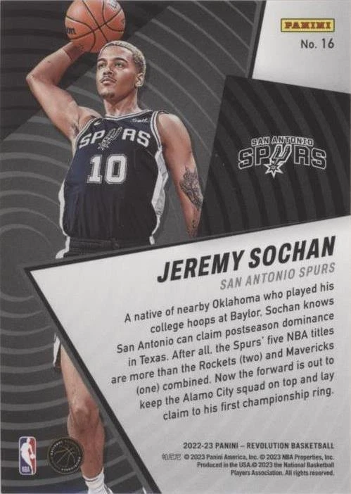 2022-23 Panini Revolution - Jeremy Sochan #16