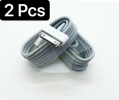 2 Pcs USB Data Sync Cable Cord Charger for Phone 4 4G 4S 3GS Pod Nano Touch