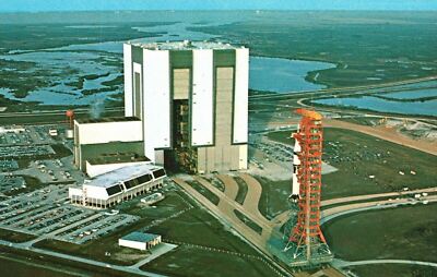 John F. Kennedy Space Center N.A.S.A. VAB to Complex 39B Skylab Vintage Postcard