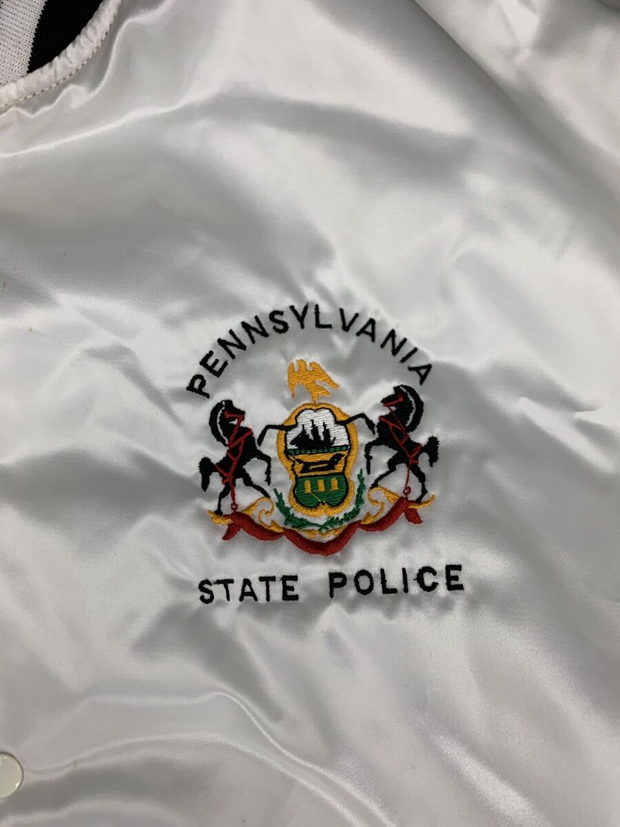 VTG 90s Pennsylvania State Police PSP PA White Satin Button VTG 90s Pennsylvania State Police PSP PA White Satin Button