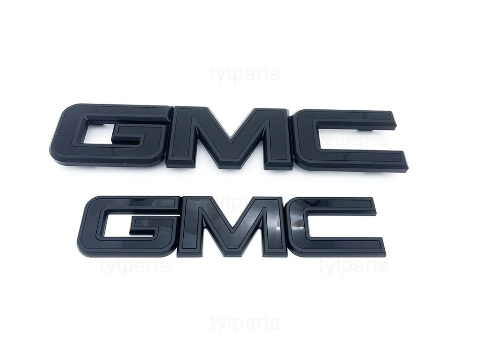 NUEVO emblema de puerta trasera de rejilla negra para GMC Sierra 1500 2500HD 3500HD GMC 2015-19 Foto 4 de 4
