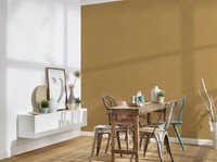 Vliestapete Textil Struktur Leinen Optik Einfarbig Gelb Braun 39351-6 (3,74€/1Qm