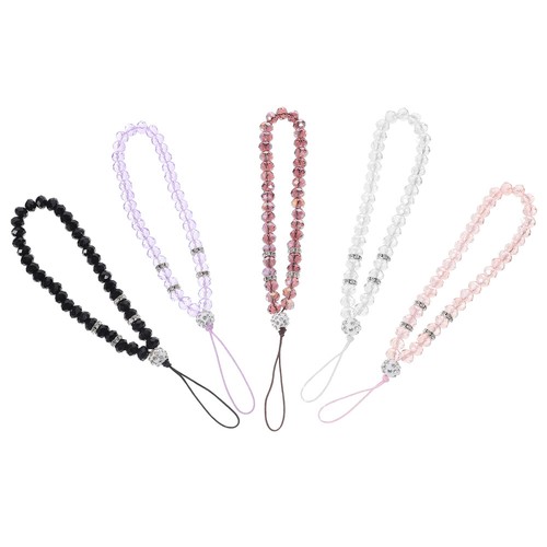 5 Pcs Mobile Phone Ornaments Miss Lanyard Decoration Beaded Cellphone Charm - Zdjęcie 7 z 12