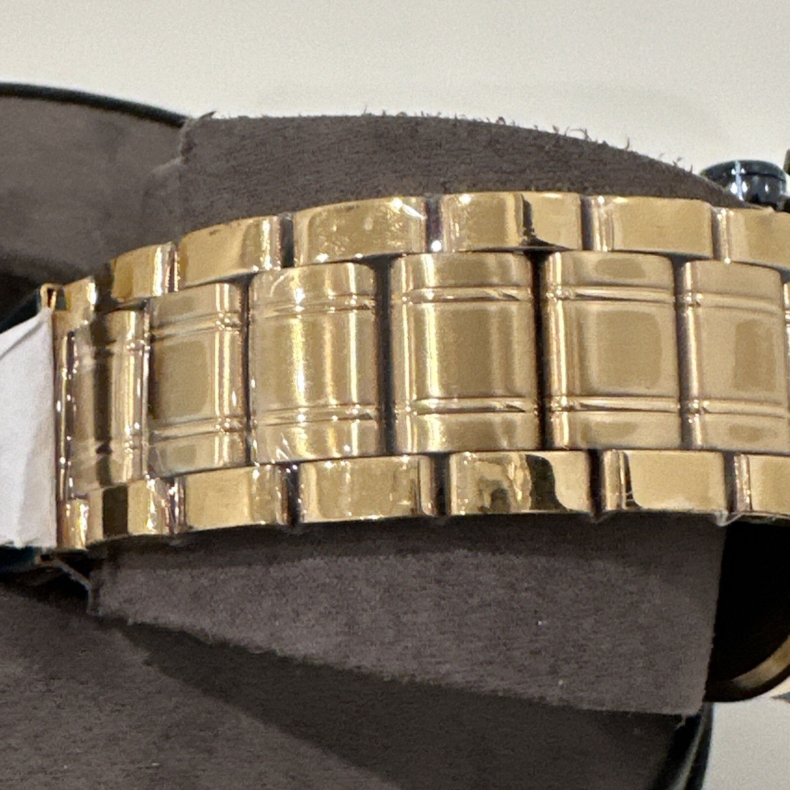 Invicta MenAviator 18K Gold Plated BLUE Dial Tachy S.S Chrono Bracelet