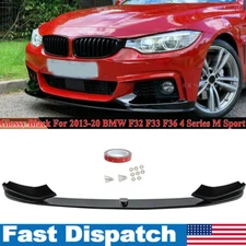 Front Bumper Lip Splitter For BMW 4 Series F32 F33 F36 M Sport 13-20 Gloss Black