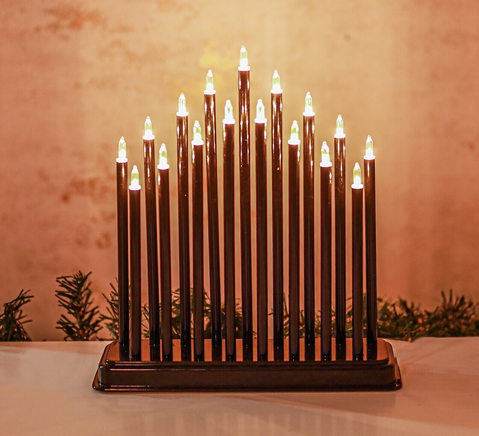 Black Candle Bridge Christmas Decoration 17 Flameless Light Up Arch