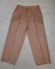 Vintage Marc Buchanan Pelle Pelle Men's Faux Suede Brown Wide Leg Pants size 38