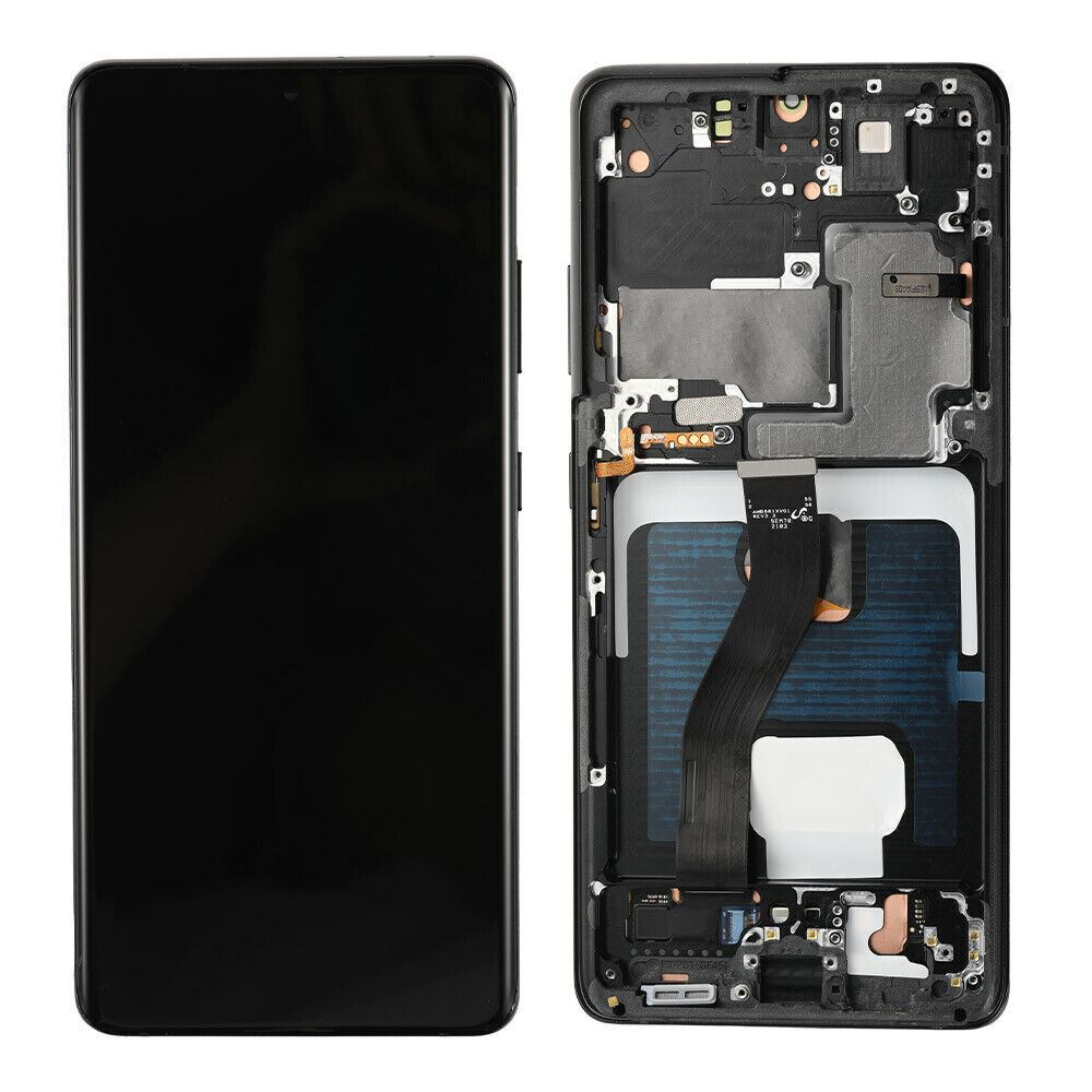 GalaxyS21Ultra ディスプレイ訳あり For Samsung S21 Ultra 5G SM-G998U Frame&LCD Display Touch