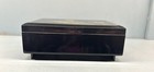 Peacock Black Lacquer Jewelry Music Box Summit 1986 Japan Gold 8x5” Red Velvet — photo 2