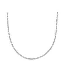 925 Sterling Silver Italian Box Chain Necklace 16 32 inch, CHOOSE a Length/Width