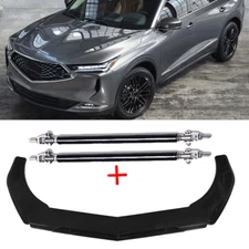 Front Bumper Lip Splitter Spoiler Glossy Black Body Kit For Acura MDX SUV K