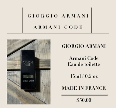 Armani Code Giorgio Armani Men's Eau de Toilette Travel Spray 15ml