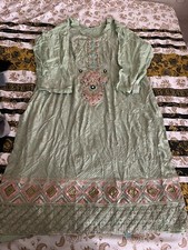 Traditional Pakistani shalwar kameez Fancy Wedding Party 3 Pieces Women Size Xl