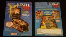 1x Rescue 911 - Gottlieb - ORIGINAL NOS Promotional Advertising Flyer