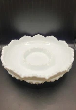 Vintage Fenton Hobnail Milk Glass Bowl Ashtray Chip And Dish Server Trinket Dish