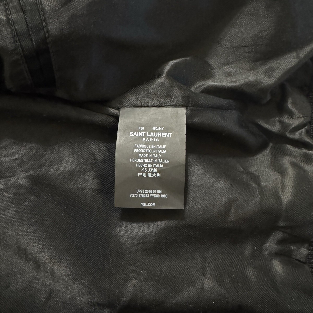 Saint Laurent Teddy Jacket in Wool Black and White F36 Authentic