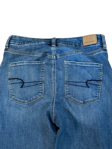 American Eagle Jeans Size 10R Next Level Stretch Curvy Hi-Rise Jegging Med Wash - Picture 7 of 18
