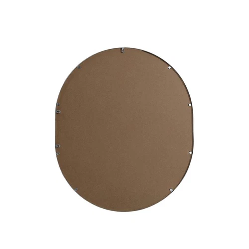 Elegant Decor Asha 30x36" Oval Modern MDF Wood/Iron Mirror in Silver - Picture 6 of 11