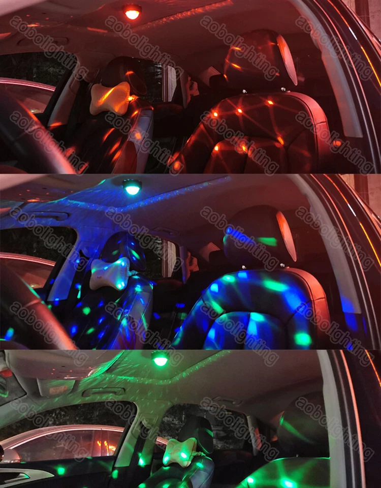 USB Charge Car LED Magic Ball Light Portable Disco DJ Party Dancing Music Light - Image 2 of 4