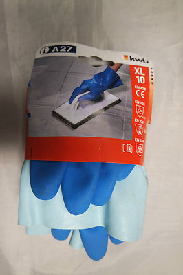 KWB Fliesenleger und Bauhandschuhe Gr. XL /10  blau Handschuhe Handschu