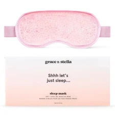 Grace & Stella Shhh Let's Just Sleep Hot+Cool Gel Bead Sleep Eye Mask 4.96 oz~BN