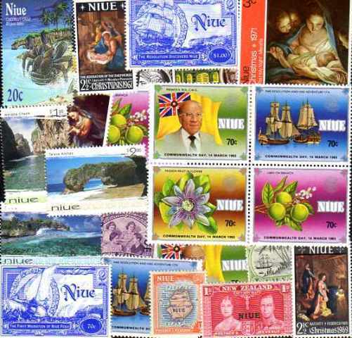 Niue 100 Znaczki Różne