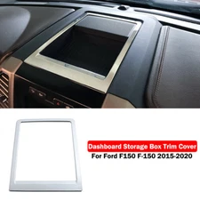 Center Dashboard Storage Box Frame Trim Cover For Ford F150 F-150 2015-20 Chrome