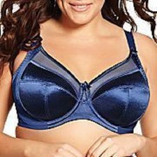 Goddess 6090 Keira Banded Underwire bra NAVY 36DDD F fuller figure New 59. SALE