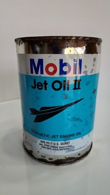 MOBIL Oil JET OIL II QUART METAL CONTAINER