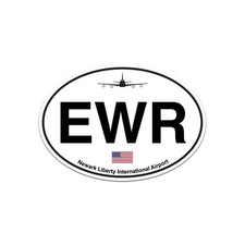 Newark Liberty Airport Euro Oval Sticker Decal Newark Liberty Airport Euro Oval Sticker Decal
