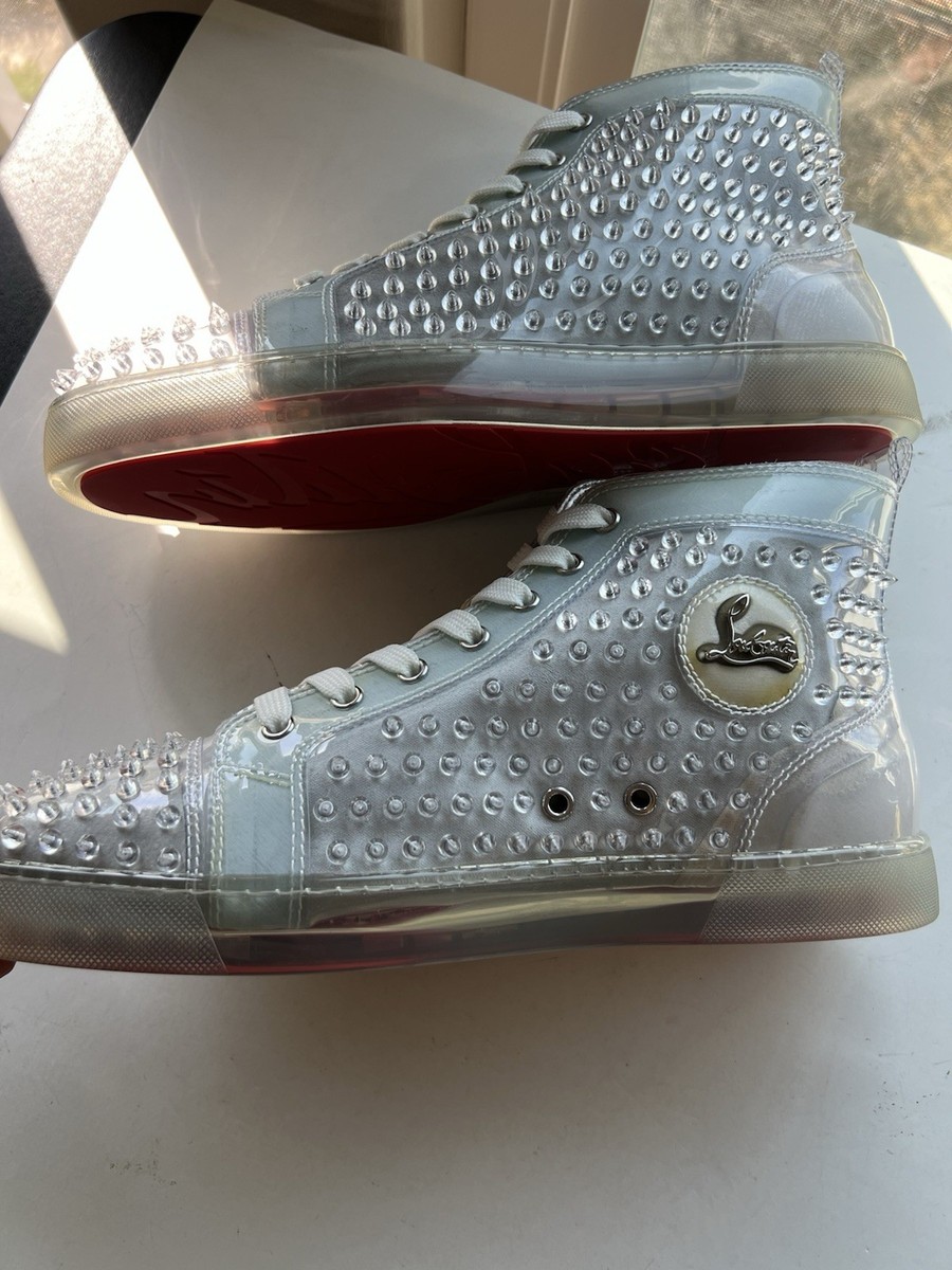 Christian Louboutin New Louix Ray PVC Spike Sneakers Shoes