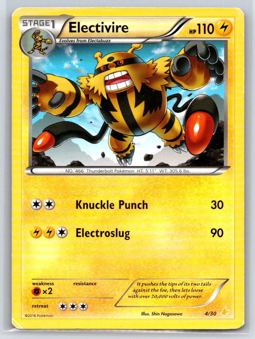 Pokémon TCG XY Trainer Kit: Pikachu Libre & Suicune Electivire 4/30 Regular