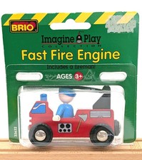Wooden Brio Railway Train Toy - Fast Fire Engine - 33632 - BNIB