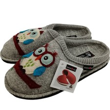 Haflinger Flair Olivia Owl Slippers UK 8 Womenswear Grey Tags Preloved