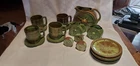 18 Pcs Frankoma Wagon Wheel Creamer Sugar Pitcher Plates Mugs Shakers Western