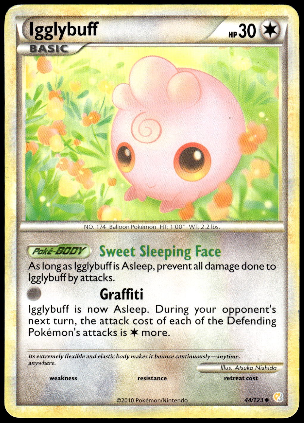 Igglybuff 44/123 Uncommon HeartGold & SoulSilver Pokemon LP