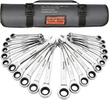 Ratcheting Wrench Set And Combination Wrench Set 22-piece Sae Metric Standard