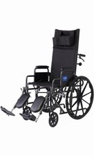 Medline MDS808350 Reclining Wheelchairs - Black